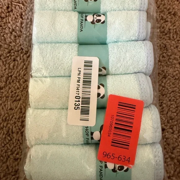 HIPHOP PANDA Baby Washcloths, Rayon Made From Bamboo - 2 Layer Ultra Soft Absorb - Picture 2 of 3